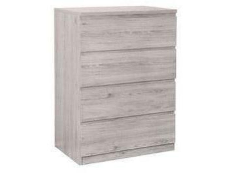 Jupiter 4 Drawer Chest Grey Oak