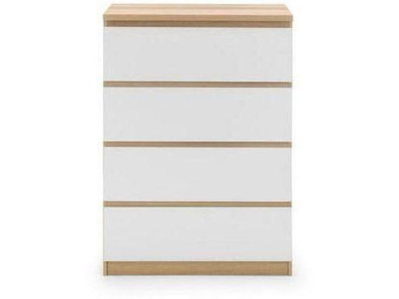 Jupiter 4 Drawer Chest White & Oak