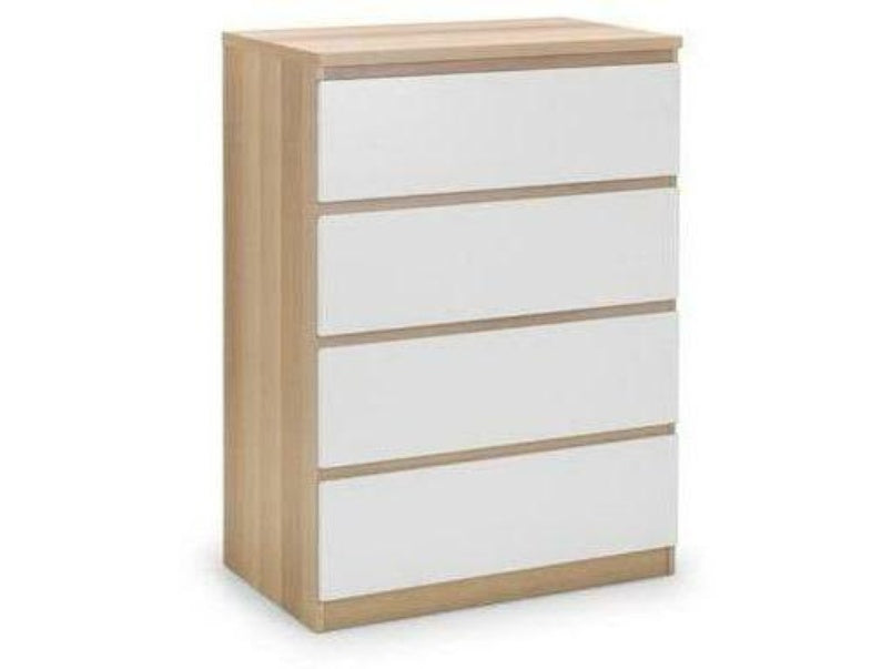 Jupiter 4 Drawer Chest White & Oak