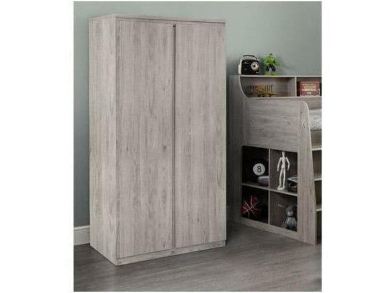 Jupiter 2 Door Wardrobe Grey Oak