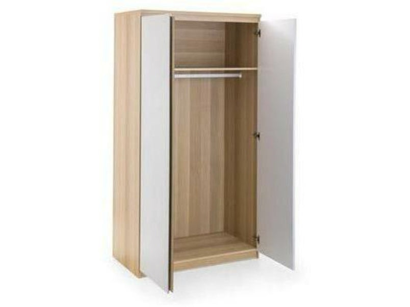 Jupiter 2 Door Wardrobe White/Oak