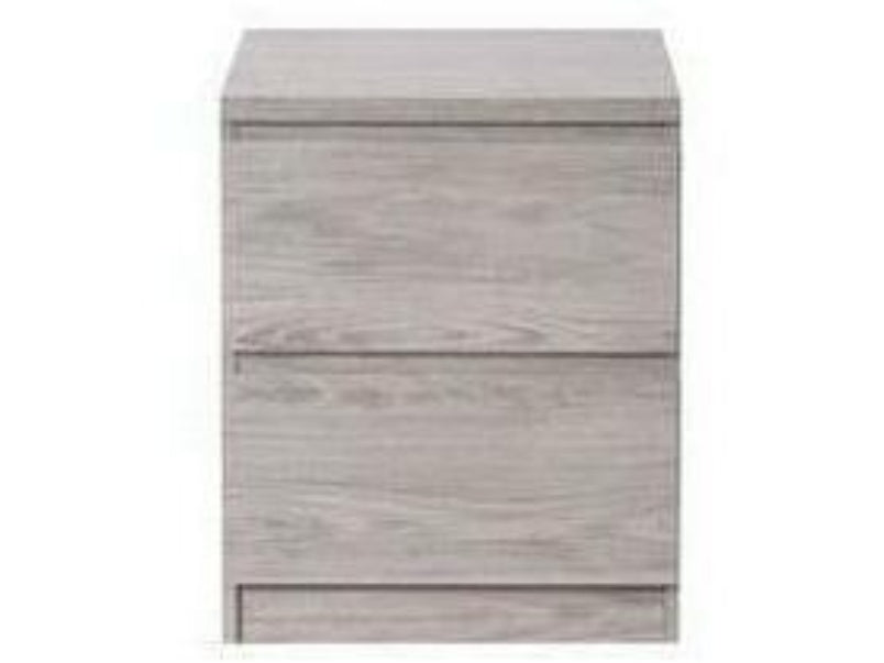 Jupiter 2 Drawer Bedside Grey Oak