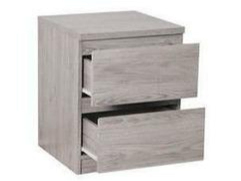 Jupiter 2 Drawer Bedside Grey Oak