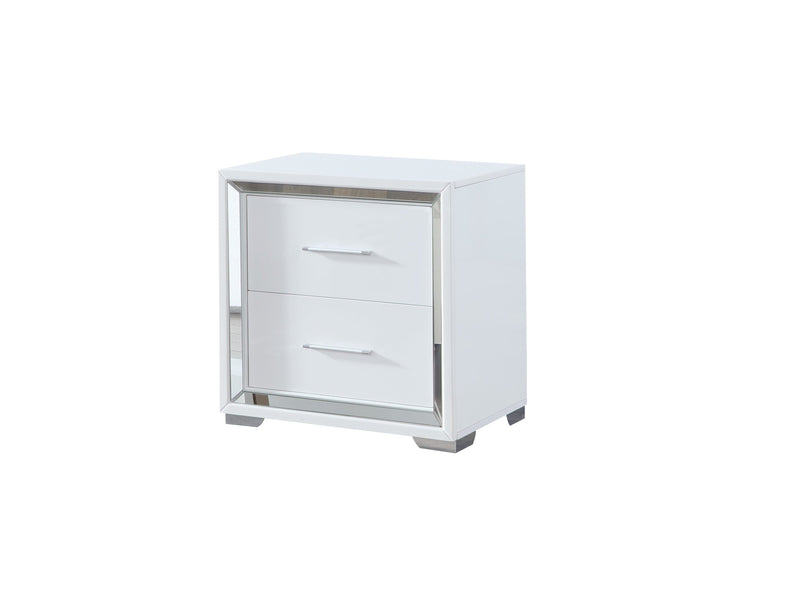 Jura MDF White 2 Drawer bedside table