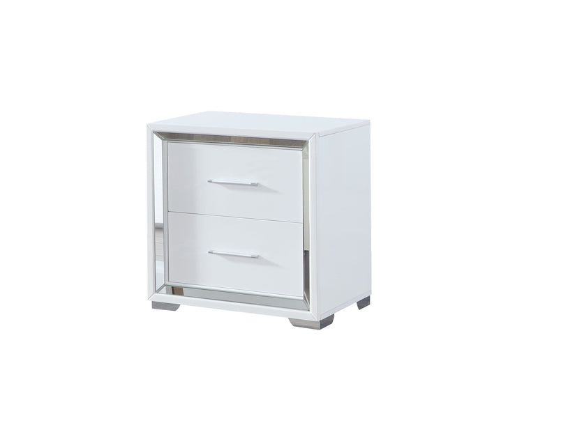 Jura MDF White 2 Drawer bedside table