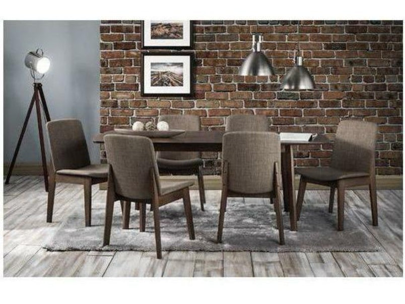 Kensington Walnut Fabric Dining Chair (Pack of 2)