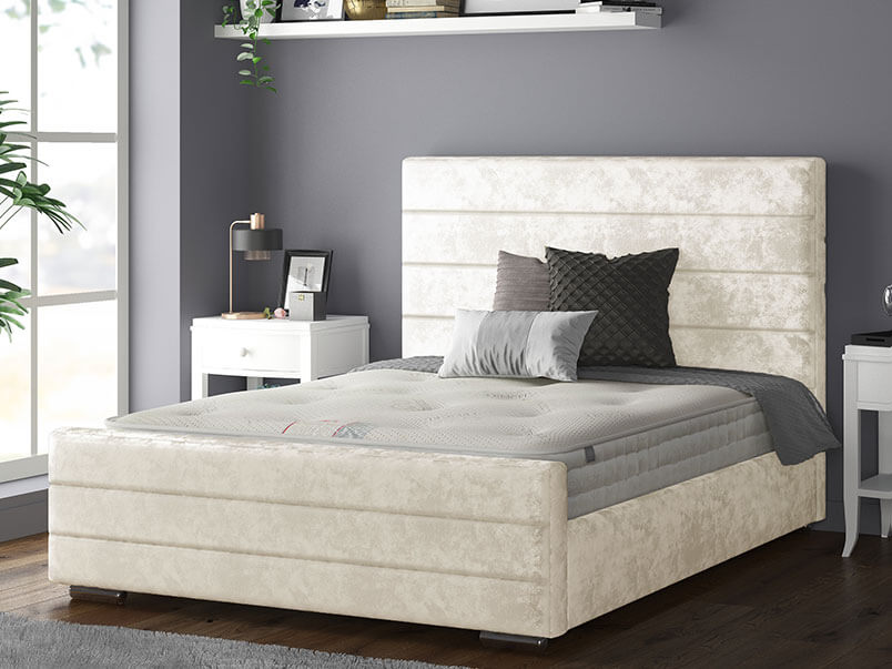 Kiara Bed Crush Velevt Cream