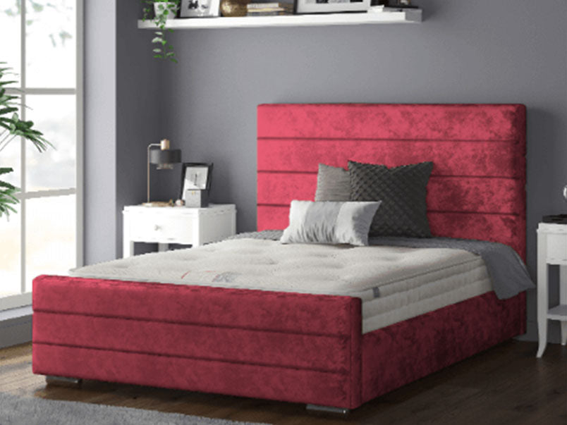 Kiara Bed Crush Velevt Red