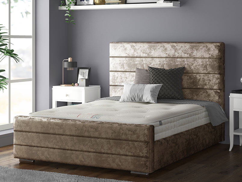 Kiara Bed Crush Velevt Truffle