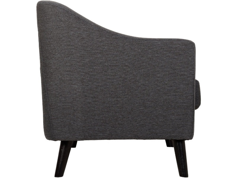 Ashley 1 Seater Sofa Dark Grey Fabric