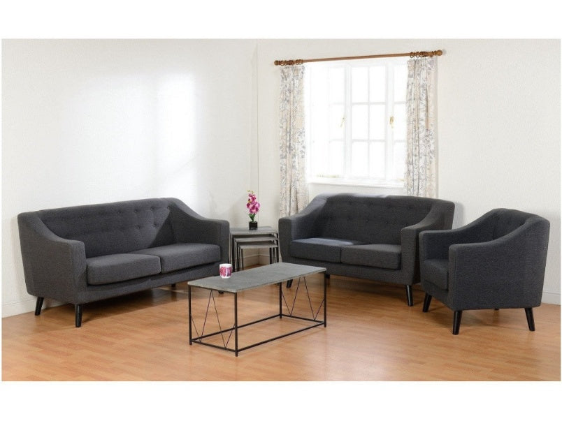 Ashley 2 Seater Sofa Dark Grey Fabric