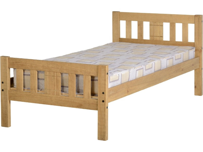 Rio 3ft Bed Distressed Waxed Pine