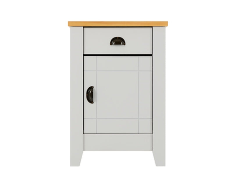 Ludlow Bedside Grey/Oak Effect