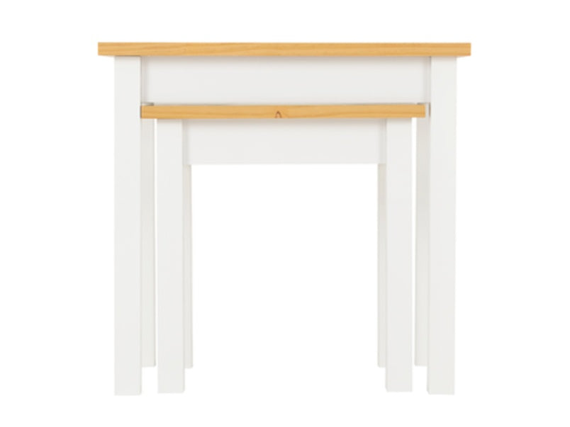 Ludlow Nest Of Tables White/Oak Effect