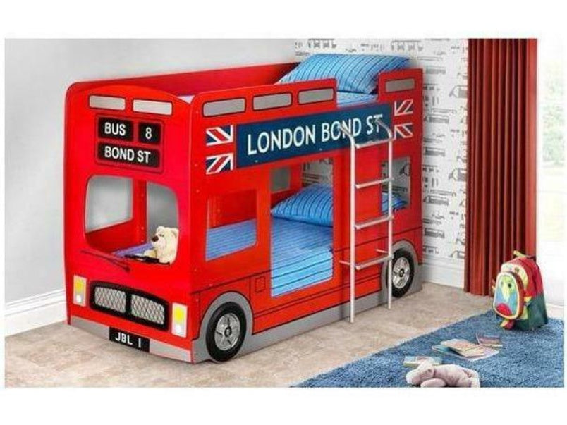 London Bus Bunk Bed Red Lacquered Finish