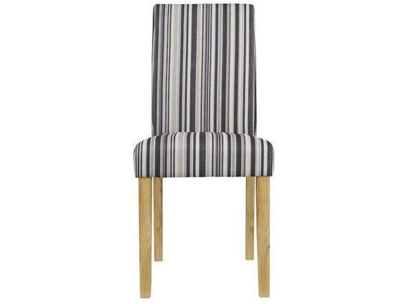Lorenzo Fabric Dining Chair Striped (Pack of 2)