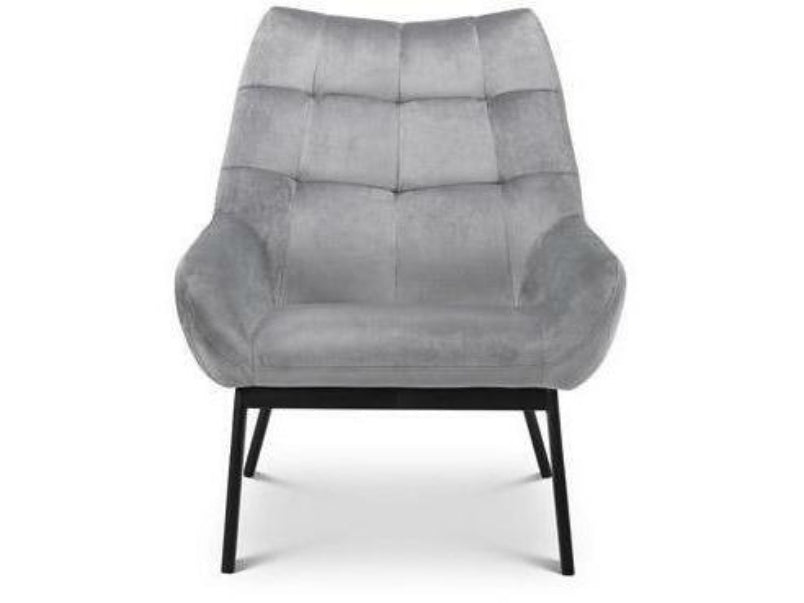 Lucerne Velvet Chair Grey