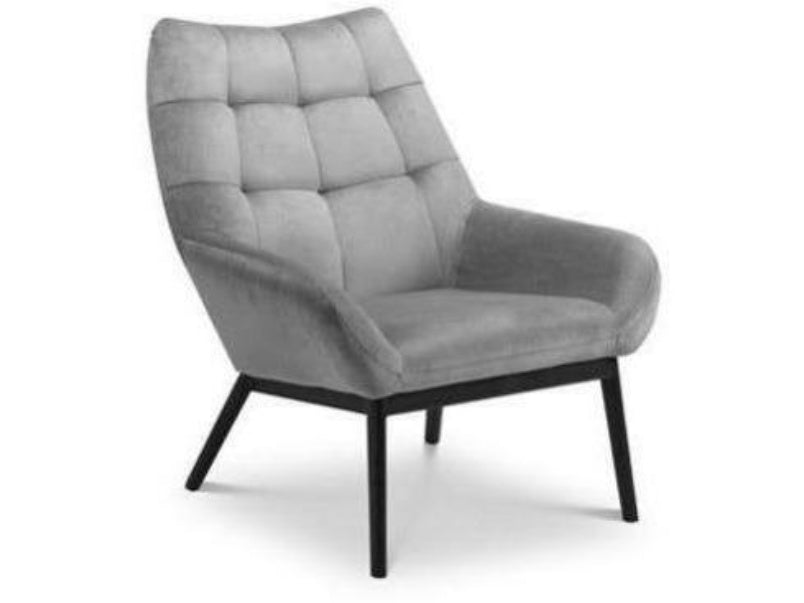 Lucerne Velvet Chair Grey