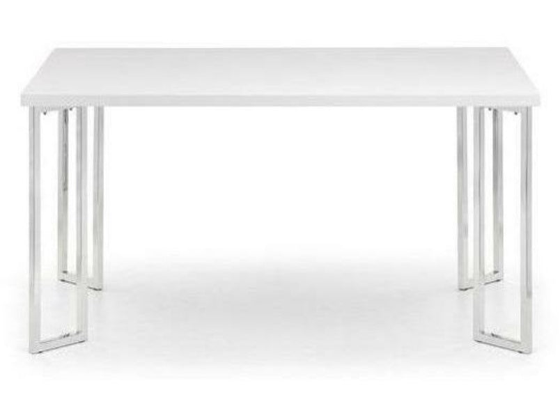 Manhattan Hi Gloss & Chrome Dining Table 150cm X 90cm