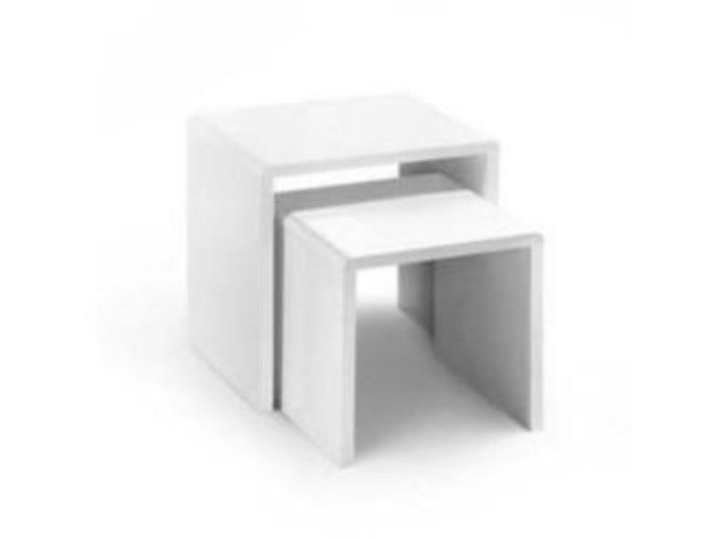 Manhattan High Gloss White Nest Of 2 Tables