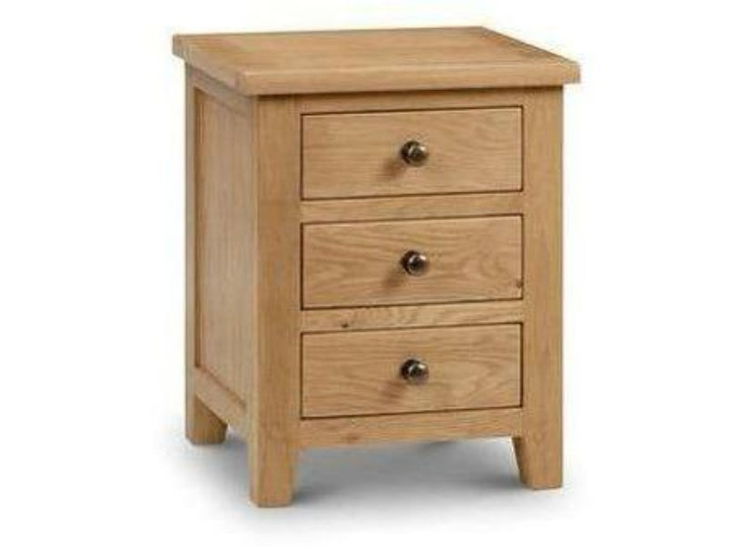 Marlborough Oak 3 Drawer Bedside