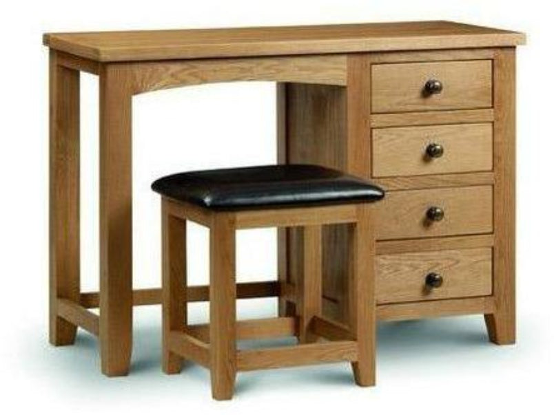 Marlborough Oak Single Pedestal Dressing Table Ass