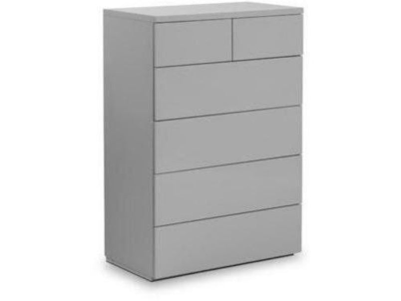 Monaco 4+2 Drawer Chest Grey Gloss