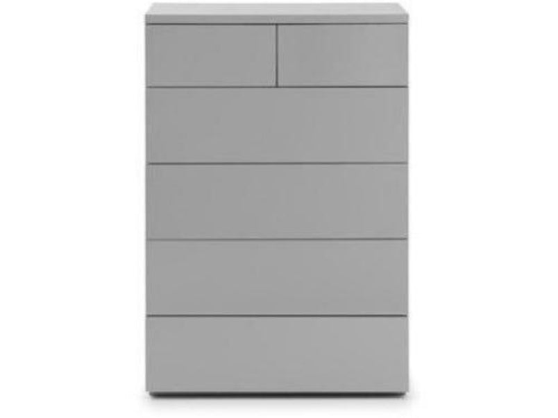 Monaco 4+2 Drawer Chest Grey Gloss