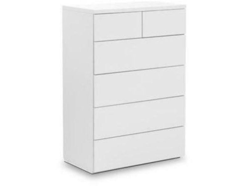 Monaco 4+2 Drawer Chest Grey Gloss