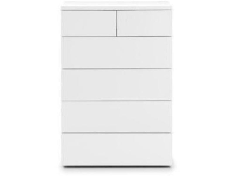 Monaco 4+2 Drawer Chest Grey Gloss