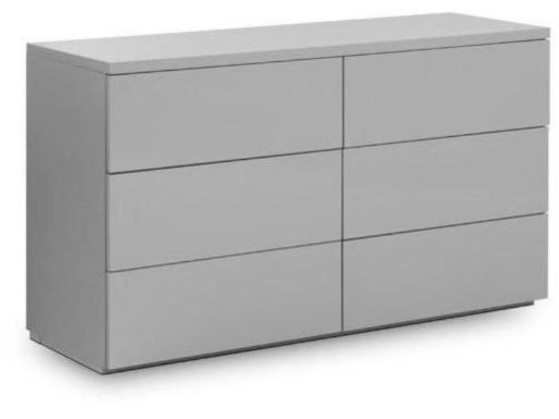 Monaco 6 Drawer Wide Chest White Gloss