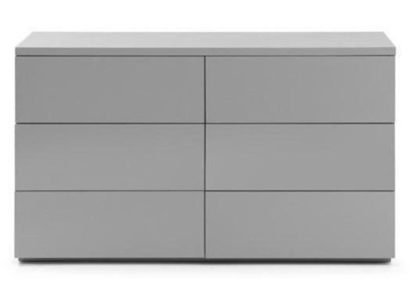 Monaco 6 Drawer Wide Chest White Gloss