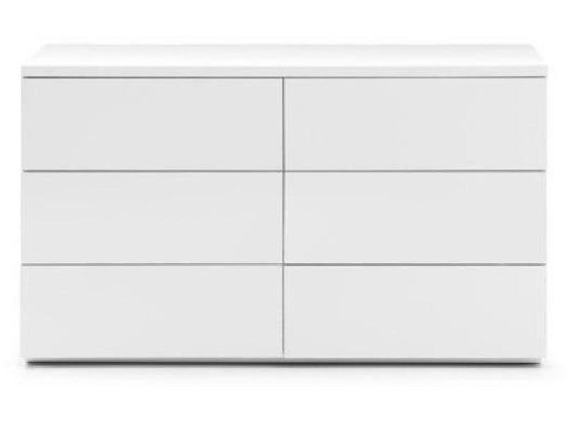 Monaco 6 Drawer Wide Chest White Gloss