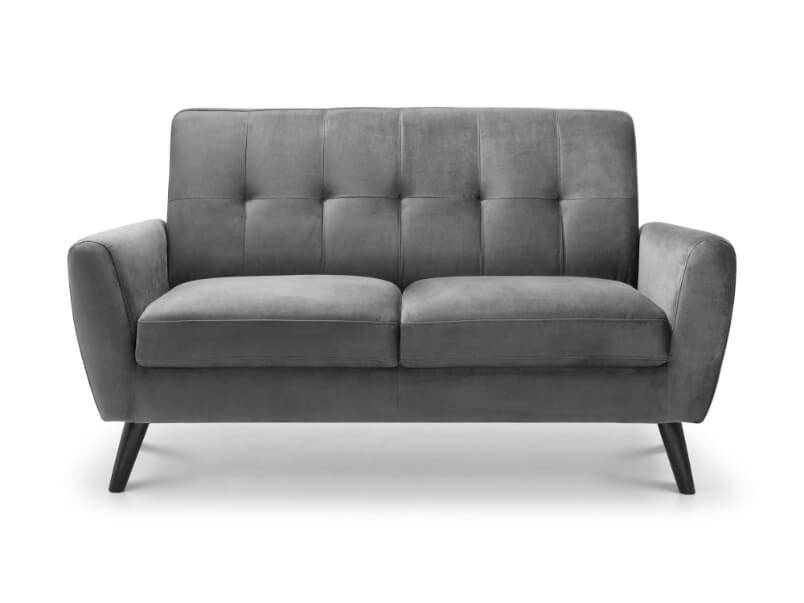 Maximi 2 Seater Sofa Dark Grey Velvet