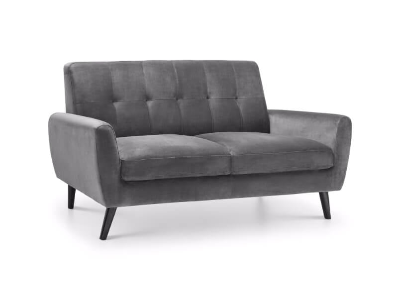 Maximi 2 Seater Sofa Dark Grey Velvet