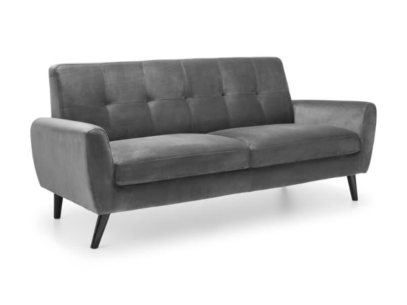 Maximi 3 Seater Sofa Dark Grey Velvet