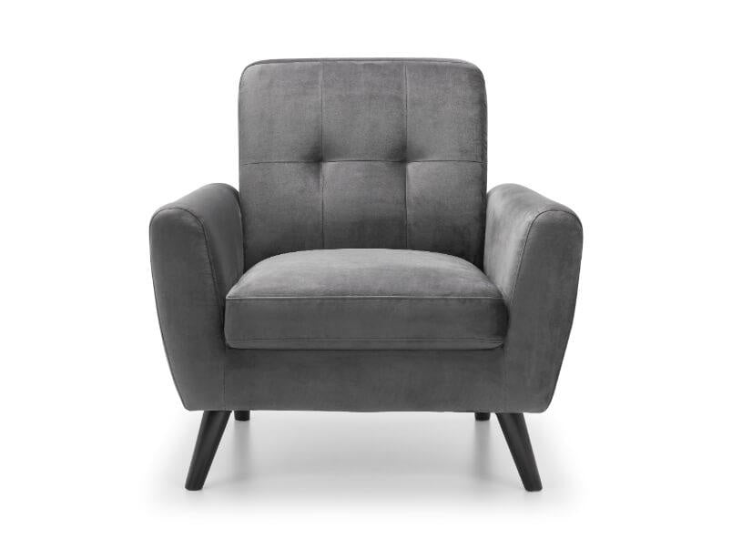 Maximi Armchair in Dark Grey Velvet