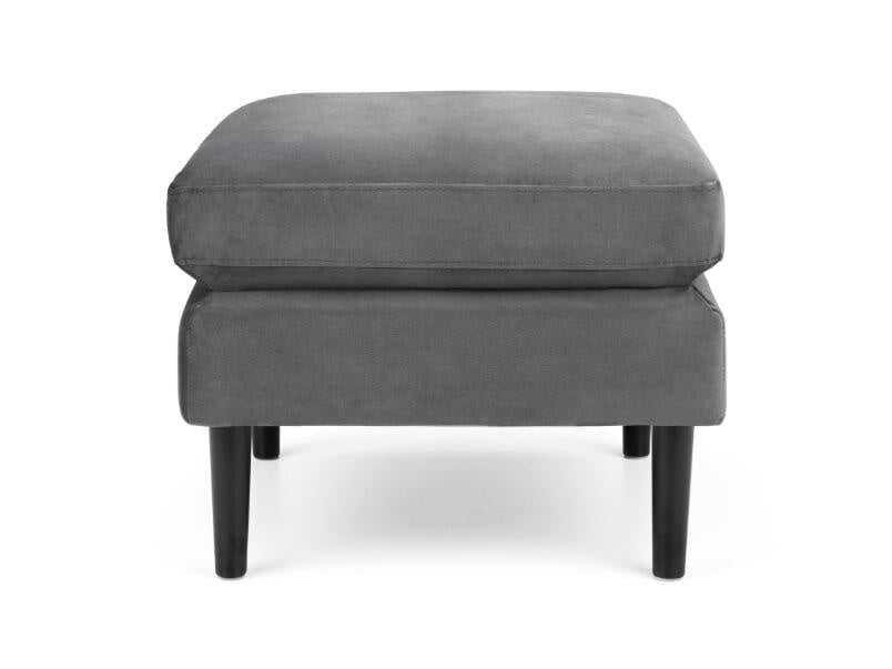 Maximi Dark Grey Velvet Ottoman