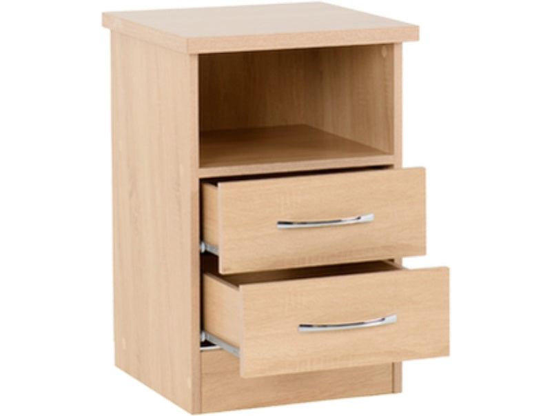 Nevada 2 Drawer Bedside Sonoma Oak Effect