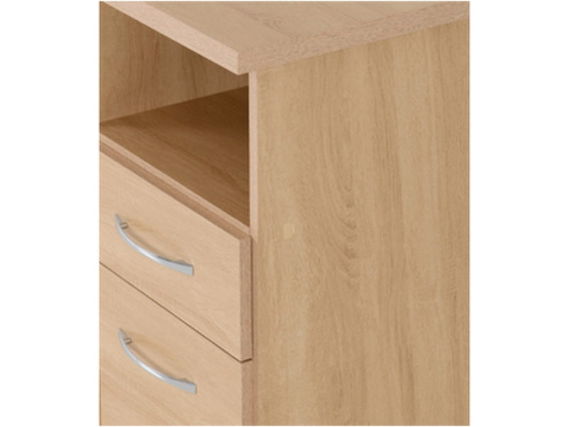 Nevada 2 Drawer Bedside Sonoma Oak Effect