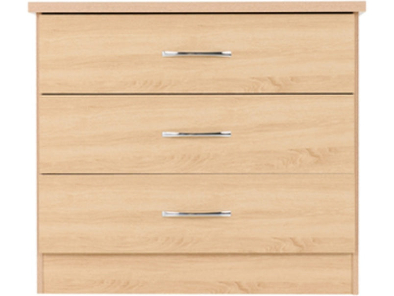 Nevada 3 Drawer Chest Sonoma Oak Effect