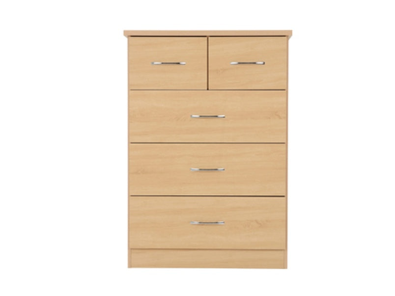 Nevada 3+2 Drawer Chest Sonoma Oak Effect