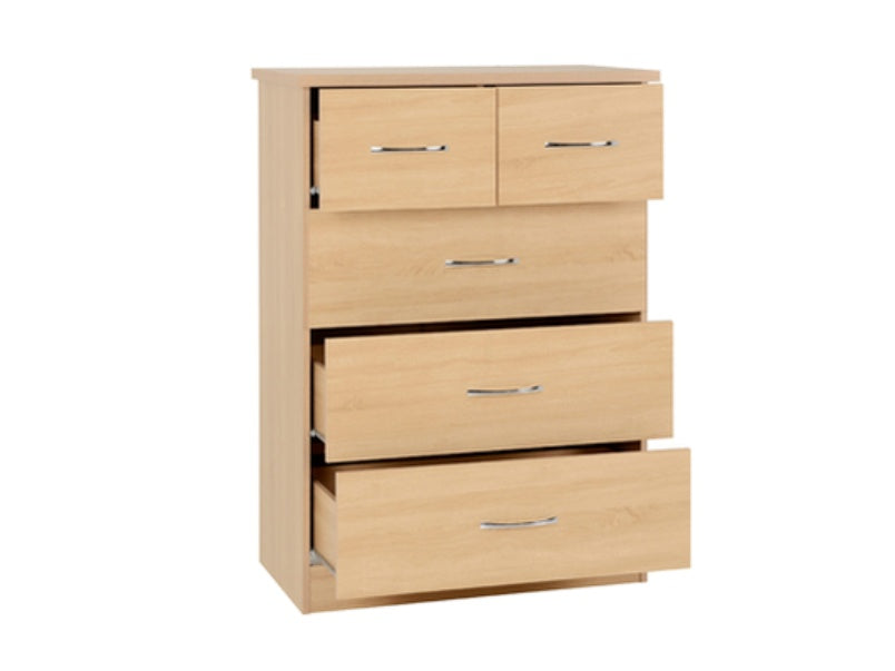 Nevada 3+2 Drawer Chest Sonoma Oak Effect