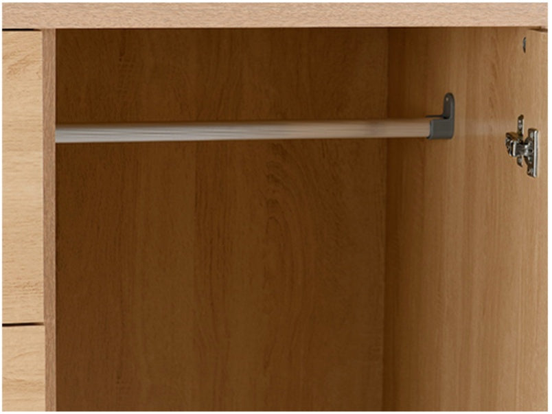 Nevada 5 Drawer Low Wardrobe Sonoma Oak Effect