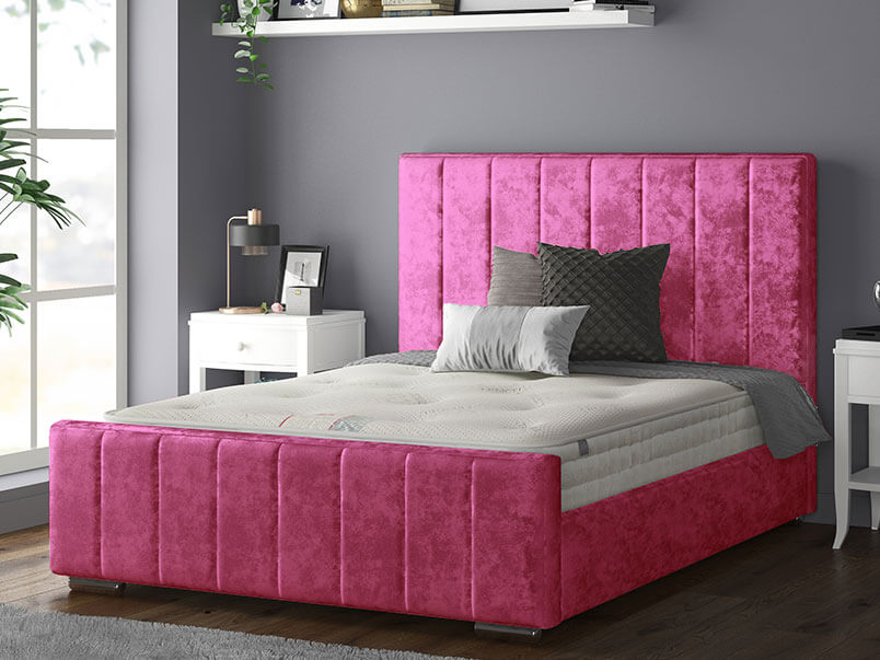 Nala Bed Crush Velvet Fuchia Pink