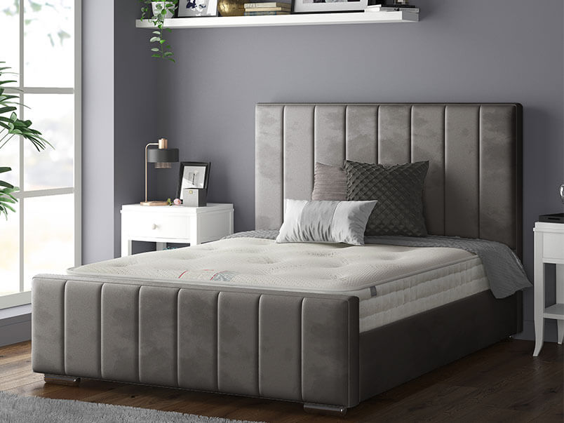 Nala Bed Plush Velvet Grey