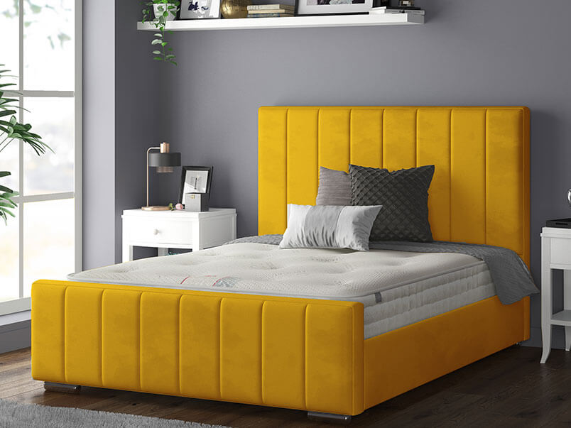 Nala Bed Plush Velvet Turmeric