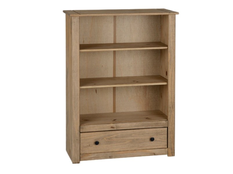 Panama 1 Drawer Bookcase Natural Wax