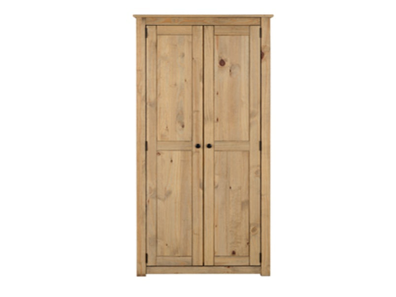 Panama 2 Door Wardrobe Natural Wax