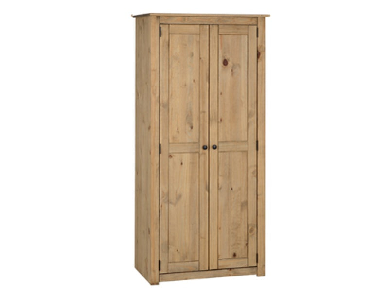 Panama 2 Door Wardrobe Natural Wax